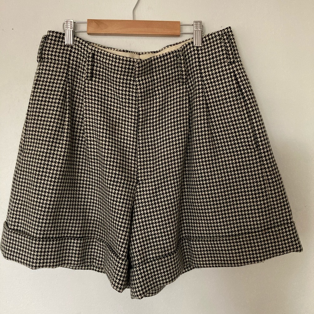 Comme des Garçons wool checkered shorts